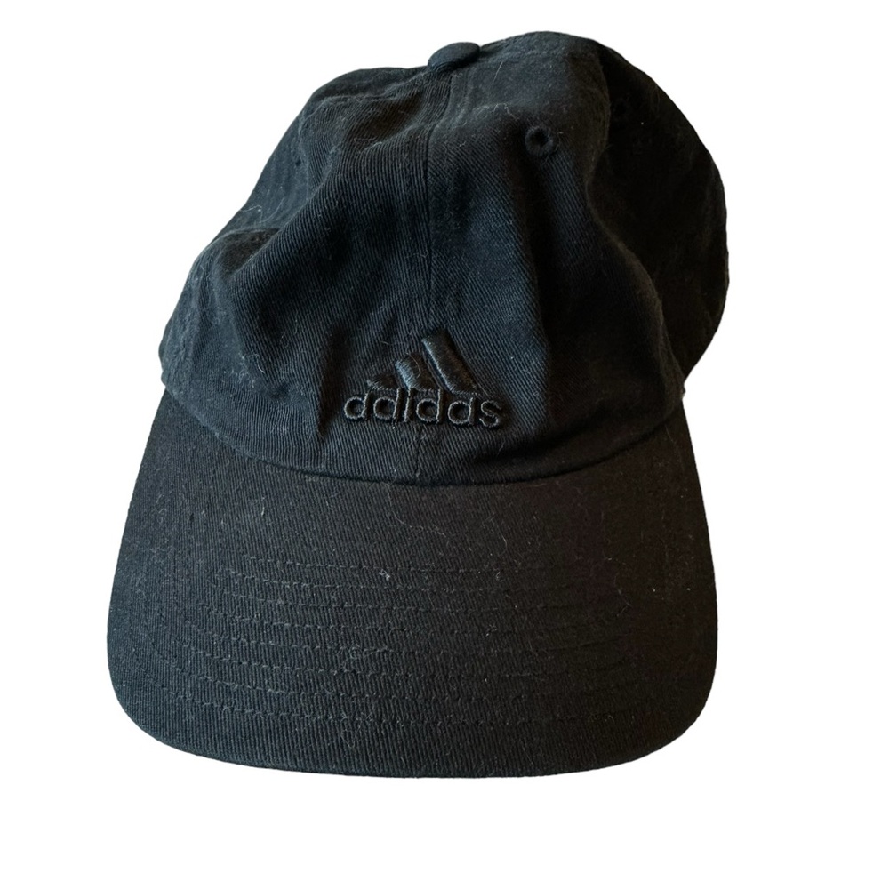 Retro Casual High End Adidas Soccer Black in Black Strap Back OS Baseball Hat